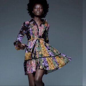Zara Vibrant Floral Mini Dress